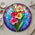 Gladiolus Circular Glass Suncatcher Worktop Saver